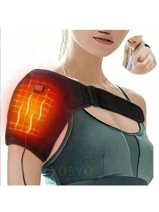 Heated Shoulder Heating Pad Bracket Vibrating Knee Heating Pad,Elbows, and Shoulders Warm and Relieving Exercise, Fitness