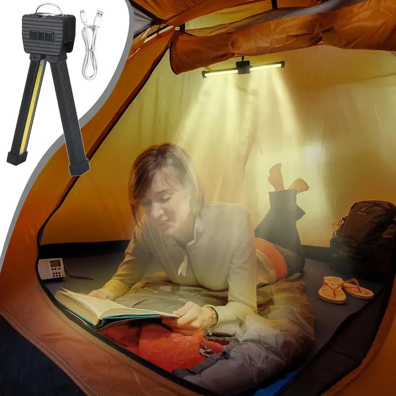 Waterproof Led Flashlight Gym Lamp Light Posing with Magnet Rechargeable Flashlight with Hook 7-Grade Dimming 180Degree Foldable