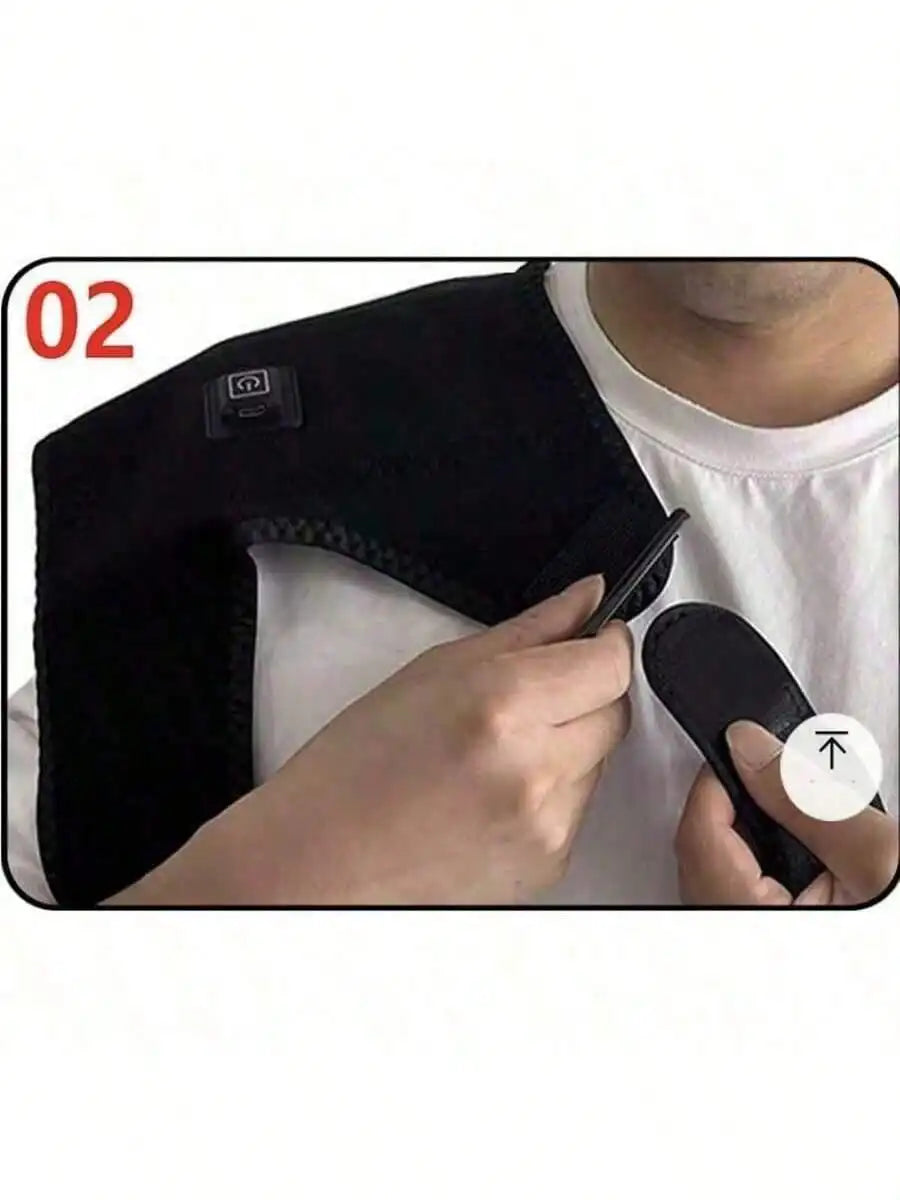 Heated Shoulder Heating Pad Bracket Vibrating Knee Heating Pad,Elbows, and Shoulders Warm and Relieving Exercise, Fitness