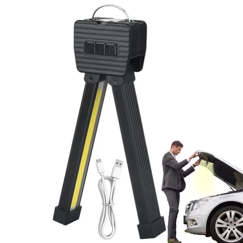 Waterproof Led Flashlight Gym Lamp Light Posing with Magnet Rechargeable Flashlight with Hook 7-Grade Dimming 180Degree Foldable