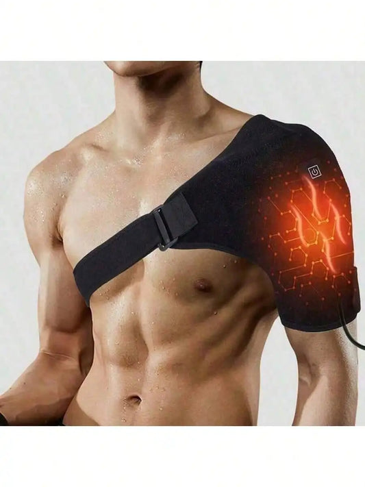 Heated Shoulder Heating Pad Bracket Vibrating Knee Heating Pad,Elbows, and Shoulders Warm and Relieving Exercise, Fitness
